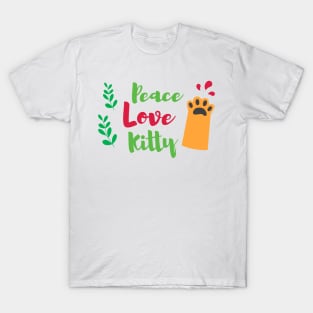 Merry Little Christmas Catsmas Peace Love T-Shirt